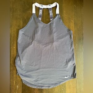 NIKE Women’s M Dri-Fit Tank Top Athletic Shirt Exercise Running Racerback Logo